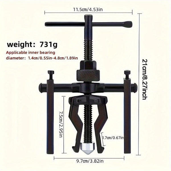 Planet Gates Internal and external bearing three-claw puller Three-Claw Bearing Puller Disassembly Tool, Multi-purpose Automotive Repair Puller, Inner Hole Bearing Puller Extractor, Heavy-duty Puller Set