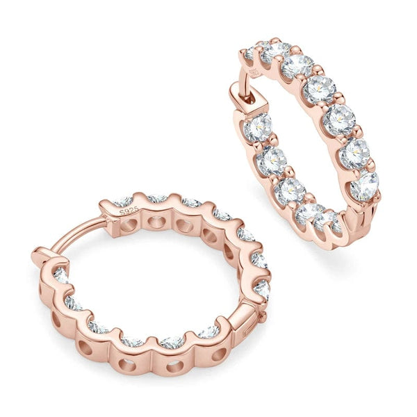 Planet Gates IOGOU Hoops 100% 925 Sterling Silver Real 3mm Moissanite Stud Earrings For Women Sparkling Jewelry Gifts with GRA Certificate