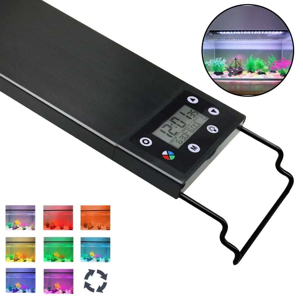 Planet Gates IP68 Waterproof Aquarium LED Light, Full Spectrum Fish Tank Lighting with Aquatic Plant Growth Lamp, 24/7 and 100V-240V, 30-60cm