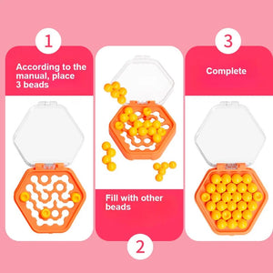 Planet Gates IQ Mini Bead Board Game Educational Learning Pocket Game Toys Stress Reducing Toys Self-Created Challenges Logic Game 7 to Adult