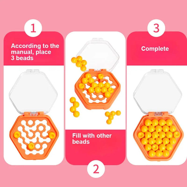 Planet Gates IQ Mini Bead Board Game Educational Learning Pocket Game Toys Stress Reducing Toys Self-Created Challenges Logic Game 7 to Adult