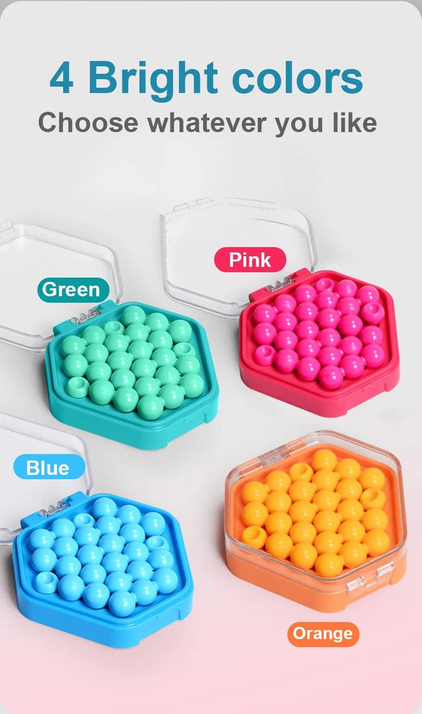 Planet Gates IQ Mini Bead Board Game Educational Learning Pocket Game Toys Stress Reducing Toys Self-Created Challenges Logic Game 7 to Adult