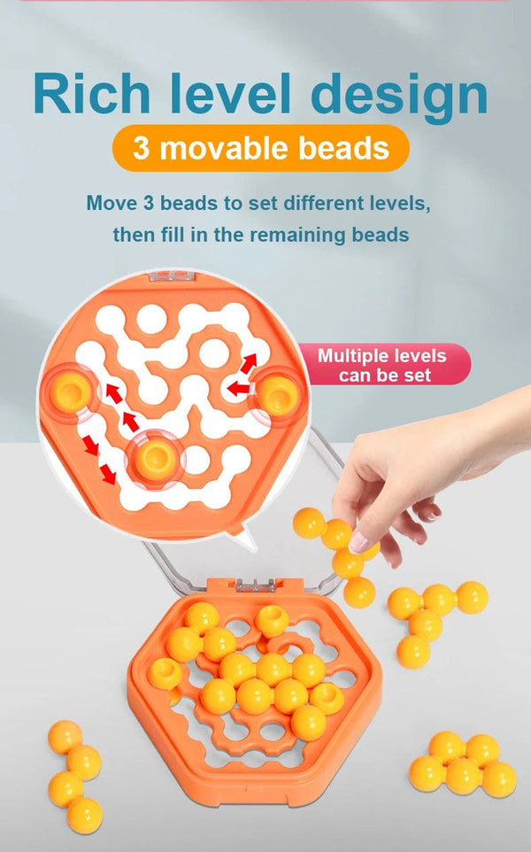 Planet Gates IQ Mini Bead Board Game Educational Learning Pocket Game Toys Stress Reducing Toys Self-Created Challenges Logic Game 7 to Adult