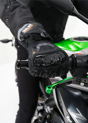 Planet Gates IRON JIA'S Warm Motorcycle Gloves Touch Screen Protective Winter Motorbike Waterproof Windproof Riding Motocross Gloves for Men