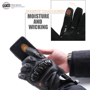 Planet Gates IRON JIA'S Warm Motorcycle Gloves Touch Screen Protective Winter Motorbike Waterproof Windproof Riding Motocross Gloves for Men