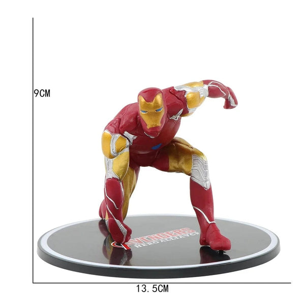 Planet Gates Iron Man Superhero Figure SpiderMan Ironman Captain America Hulk War Machine Action Figure Model Toys For Kids Christmas Gift