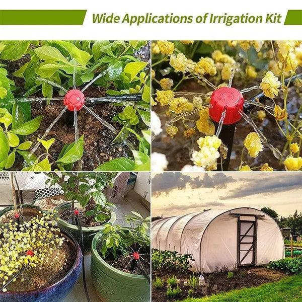 Planet Gates Irrigation kit 1 Drip Irrigation System Plant Watering Set Watering Kits Adjustable Drippers For Irrigation Micro Garden Watering System