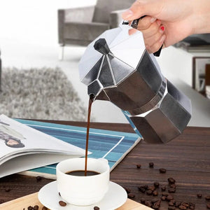 Planet Gates Italian Type Coffee Maker Aluminum Mocha Espresso Percolator Pot Coffee Maker Moka Pot Espresso Shot Maker Espresso Machine