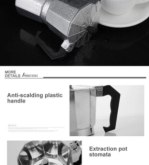 Planet Gates Italian Type Coffee Maker Aluminum Mocha Espresso Percolator Pot Coffee Maker Moka Pot Espresso Shot Maker Espresso Machine