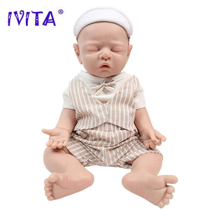 Planet Gates IVITA WB1528 43cm 2508g 100% Full Body Silicone Reborn Baby Doll Realistic Soft Baby Toys with Clothes for Children Dolls Gift