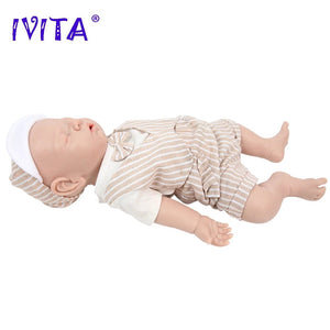 Planet Gates IVITA WB1528 43cm 2508g 100% Full Body Silicone Reborn Baby Doll Realistic Soft Baby Toys with Clothes for Children Dolls Gift