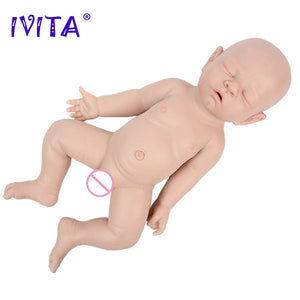 Planet Gates IVITA WB1528 43cm 2508g 100% Full Body Silicone Reborn Baby Doll Realistic Soft Baby Toys with Clothes for Children Dolls Gift