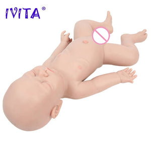 Planet Gates IVITA WB1528 43cm 2508g 100% Full Body Silicone Reborn Baby Doll Realistic Soft Baby Toys with Clothes for Children Dolls Gift