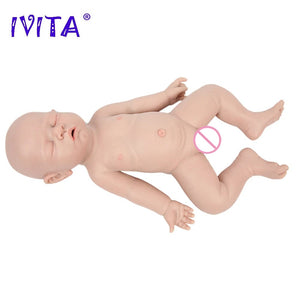 Planet Gates IVITA WB1528 43cm 2508g 100% Full Body Silicone Reborn Baby Doll Realistic Soft Baby Toys with Clothes for Children Dolls Gift