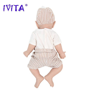 Planet Gates IVITA WB1528 43cm 2508g 100% Full Body Silicone Reborn Baby Doll Realistic Soft Baby Toys with Clothes for Children Dolls Gift