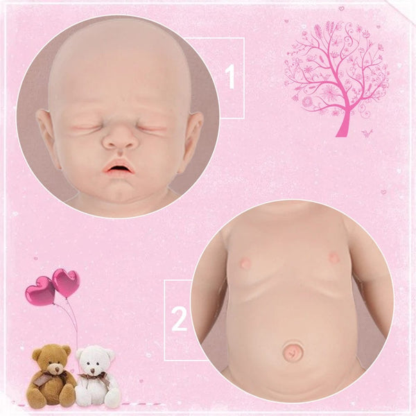 Planet Gates IVITA WB1528 43cm 2508g 100% Full Body Silicone Reborn Baby Doll Realistic Soft Baby Toys with Clothes for Children Dolls Gift