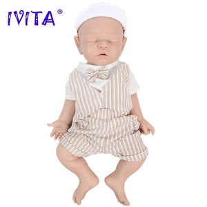 Planet Gates IVITA WB1528 43cm 2508g 100% Full Body Silicone Reborn Baby Doll Realistic Soft Baby Toys with Clothes for Children Dolls Gift