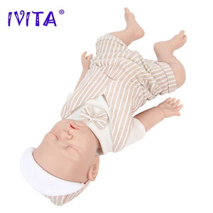 Planet Gates IVITA WB1528 43cm 2508g 100% Full Body Silicone Reborn Baby Doll Realistic Soft Baby Toys with Clothes for Children Dolls Gift