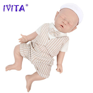Planet Gates IVITA WB1528 43cm 2508g 100% Full Body Silicone Reborn Baby Doll Realistic Soft Baby Toys with Clothes for Children Dolls Gift