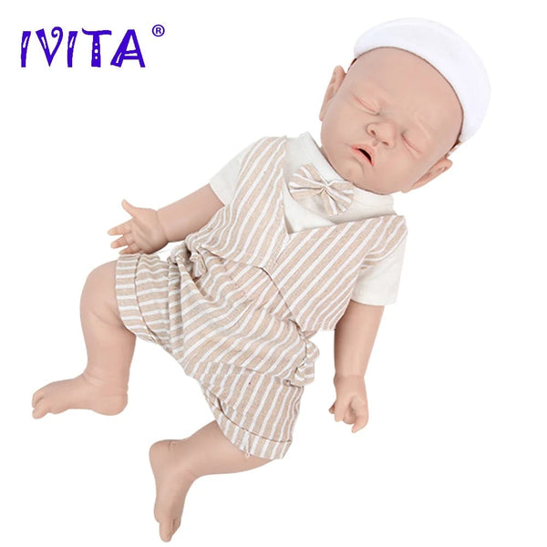 Planet Gates IVITA WB1528 43cm 2508g 100% Full Body Silicone Reborn Baby Doll Realistic Soft Baby Toys with Clothes for Children Dolls Gift