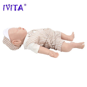 Planet Gates IVITA WB1528 43cm 2508g 100% Full Body Silicone Reborn Baby Doll Realistic Soft Baby Toys with Clothes for Children Dolls Gift