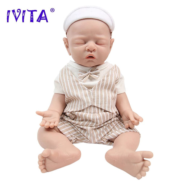 Planet Gates IVITA WB1528 43cm 2508g 100% Full Body Silicone Reborn Baby Doll Realistic Soft Baby Toys with Clothes for Children Dolls Gift