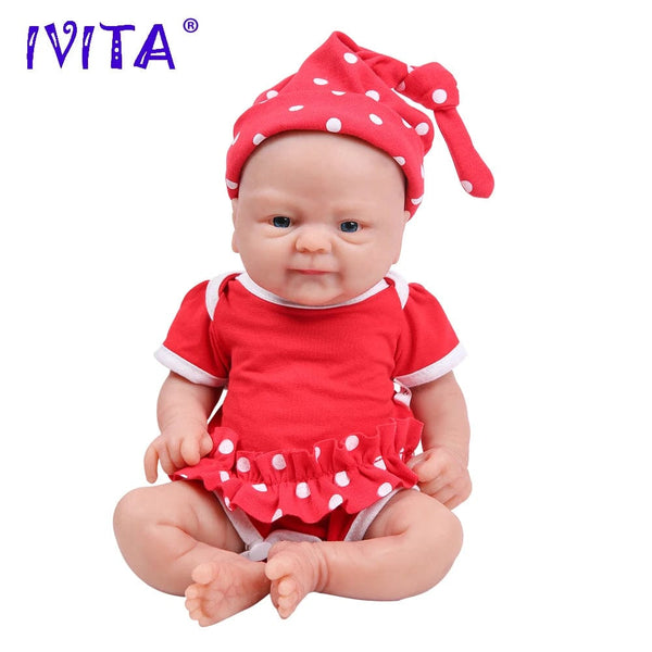 Planet Gates IVITA WG1512 14inch 1.65kg Full Body Silicone Bebe Reborn Doll "coco" Soft Dolls Realistic Girl Baby DIY Blank Toys for Children