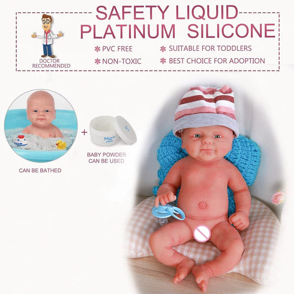 Planet Gates IVITA WG1512 14inch 1.65kg Full Body Silicone Bebe Reborn Doll "coco" Soft Dolls Realistic Girl Baby DIY Blank Toys for Children