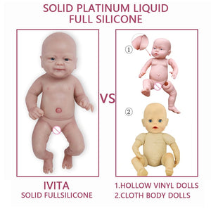 Planet Gates IVITA WG1512 14inch 1.65kg Full Body Silicone Bebe Reborn Doll "coco" Soft Dolls Realistic Girl Baby DIY Blank Toys for Children