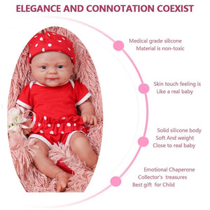 Planet Gates IVITA WG1512 14inch 1.65kg Full Body Silicone Bebe Reborn Doll "coco" Soft Dolls Realistic Girl Baby DIY Blank Toys for Children