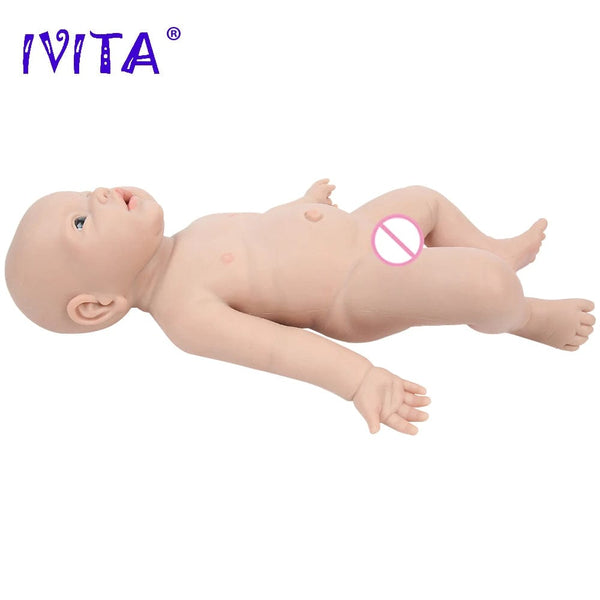 Planet Gates IVITA WG1526 16.92 inch 2.69kg Full Body Silicone Reborn Baby Doll  Realistic Girl Dolls Unpainted DIY Blank Baby Children Toys