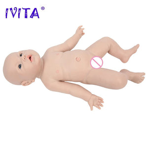 Planet Gates IVITA WG1526 16.92 inch 2.69kg Full Body Silicone Reborn Baby Doll  Realistic Girl Dolls Unpainted DIY Blank Baby Children Toys