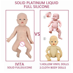 Planet Gates IVITA WG1526 16.92 inch 2.69kg Full Body Silicone Reborn Baby Doll  Realistic Girl Dolls Unpainted DIY Blank Baby Children Toys