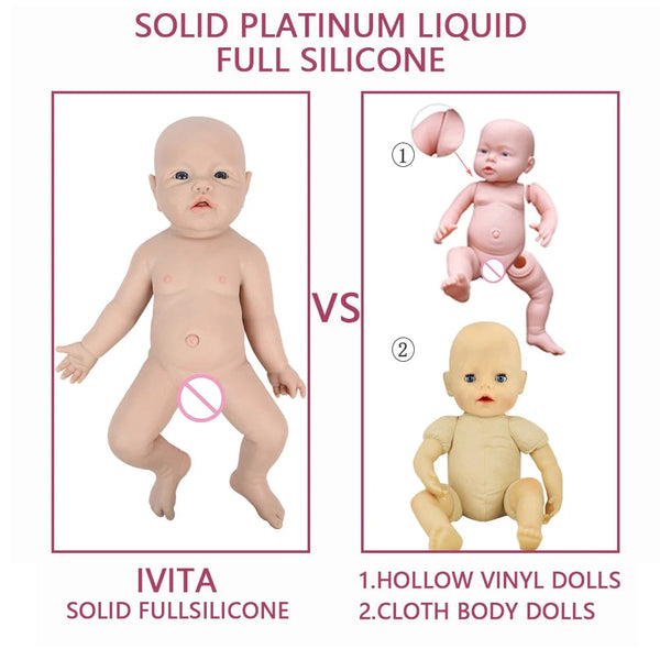 Planet Gates IVITA WG1526 16.92 inch 2.69kg Full Body Silicone Reborn Baby Doll  Realistic Girl Dolls Unpainted DIY Blank Baby Children Toys