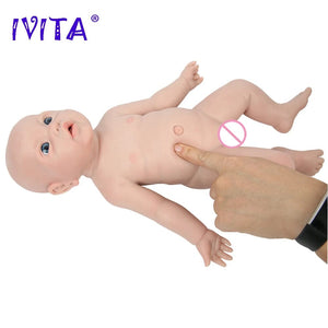 Planet Gates IVITA WG1526 16.92 inch 2.69kg Full Body Silicone Reborn Baby Doll  Realistic Girl Dolls Unpainted DIY Blank Baby Children Toys