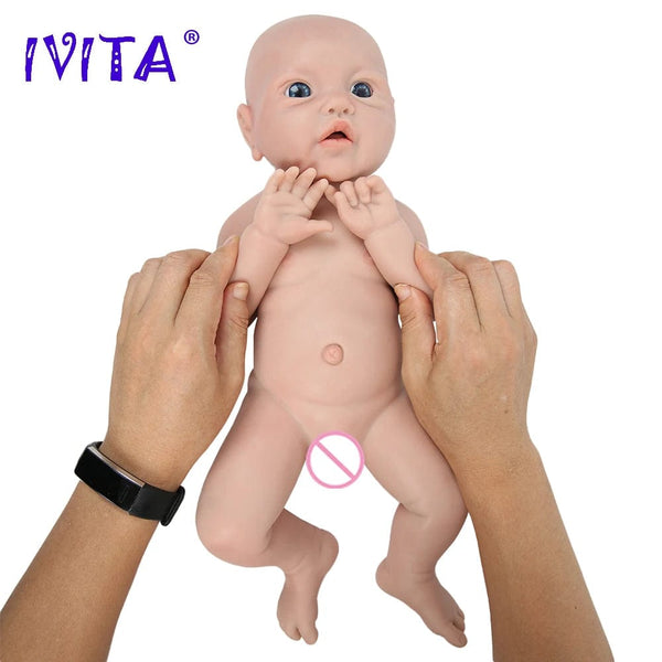 Planet Gates IVITA WG1526 16.92 inch 2.69kg Full Body Silicone Reborn Baby Doll  Realistic Girl Dolls Unpainted DIY Blank Baby Children Toys
