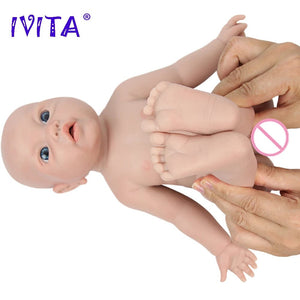 Planet Gates IVITA WG1526 16.92 inch 2.69kg Full Body Silicone Reborn Baby Doll  Realistic Girl Dolls Unpainted DIY Blank Baby Children Toys