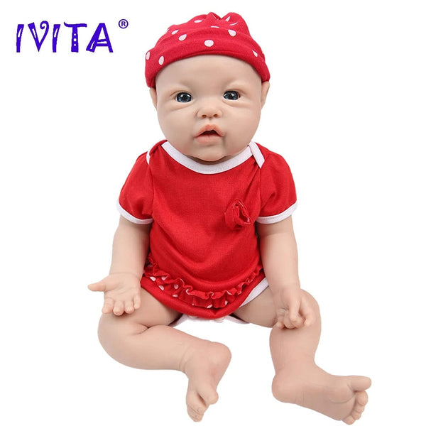 Planet Gates IVITA WG1526 16.92 inch 2.69kg Full Body Silicone Reborn Baby Doll  Realistic Girl Dolls Unpainted DIY Blank Baby Children Toys