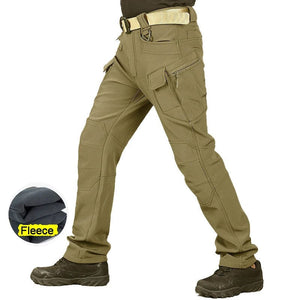 Planet Gates IX7 Thick Khaki / XXXL Men Summer Quick Dry Thin Outdoor Trekking Fishing Hiking Pants Waterproof Fleece Warm Military Tactical Cargo Skiing Trousers