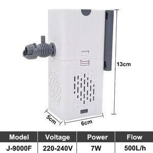 Planet Gates J-9000F / UK plug / Russian Federation Aquarium Filter Pump Fish Tank Submersible Silent Air Oxygen Aerator Internal Water Pump Aquarium Air Pump Wave Maker 220v