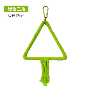 Planet Gates J Parrot Chew Toy Cotton Rope Birds Toy Bite Bridge Bird Tearing Toys Cockatiels Training Hang Swings Birds Cage Supplies