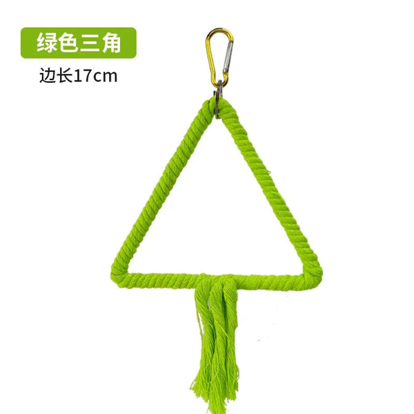 Planet Gates J Parrot Chew Toy Cotton Rope Birds Toy Bite Bridge Bird Tearing Toys Cockatiels Training Hang Swings Birds Cage Supplies