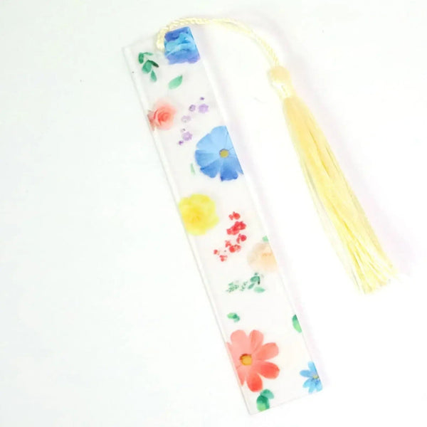 Planet Gates J Pretty Flower Acrylic Ruler Bookmarks with Tassels 14cm Ruler Bookmark Student Teacher Stationery School/office Supplies