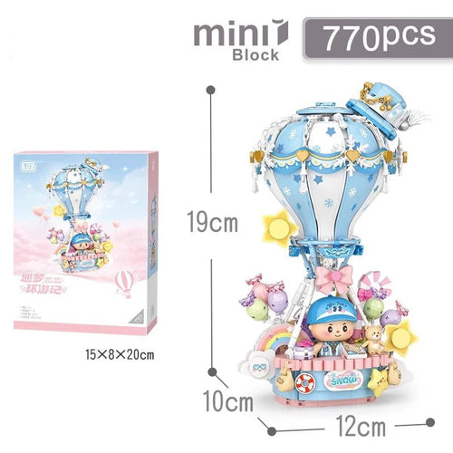 Planet Gates J4112 Mini city Street view Architectural landscape model Creative folding blocks toy Takoyaki Shop Coffee shop Christmas gift