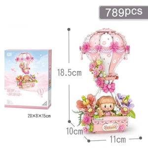 Planet Gates J4114 Mini city Street view Architectural landscape model Creative folding blocks toy Takoyaki Shop Coffee shop Christmas gift