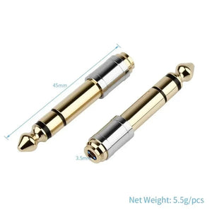 Planet Gates Jack 3.5 To 6.35 Audio Adapter 6.5mm To 3.5mm Converters Male Female Connector Headphone Plug 6.3mm Consumer Electronics