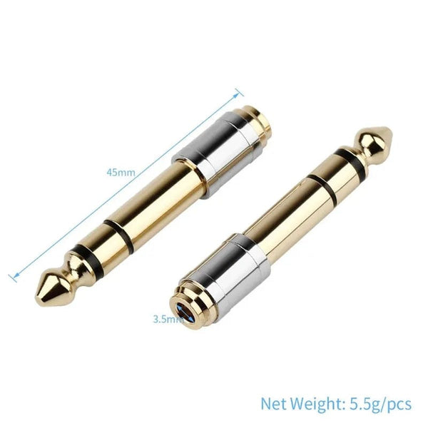 Planet Gates Jack 3.5 To 6.35 Audio Adapter 6.5mm To 3.5mm Converters Male Female Connector Headphone Plug 6.3mm Consumer Electronics