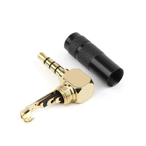 Planet Gates Jack 3.5mm 90 Degree For Soldering 1/8" 3 4 Pole Earphone Plug Audio Connector Right Angle Gold Plated 3.5 Consumer Electronics