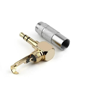Planet Gates Jack 3.5mm 90 Degree For Soldering 1/8" 3 4 Pole Earphone Plug Audio Connector Right Angle Gold Plated 3.5 Consumer Electronics