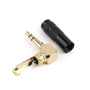 Planet Gates Jack 3.5mm 90 Degree For Soldering 1/8" 3 4 Pole Earphone Plug Audio Connector Right Angle Gold Plated 3.5 Consumer Electronics